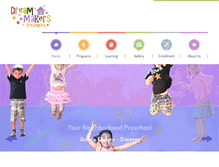 Tablet Screenshot of dreammakerspreschool.com